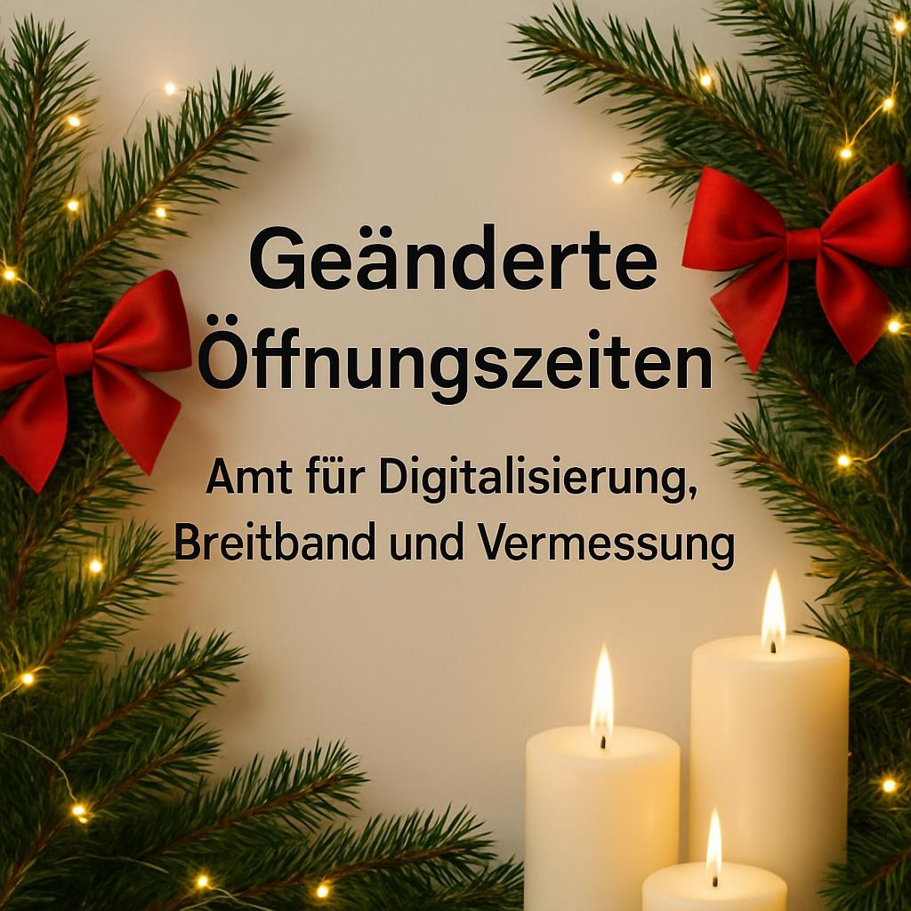 Geänderte Öffnungszeiten ADBV Weihnachten